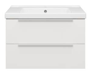 Тумба под раковину Misty Карат 80 П-Кар09080-01/19-2Я 76x48 белый, коричневый
