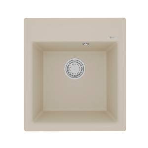 Кухонная мойка Lemark HANKA 450 9910008 врезная прямоугольная из кварцгранита бежевый