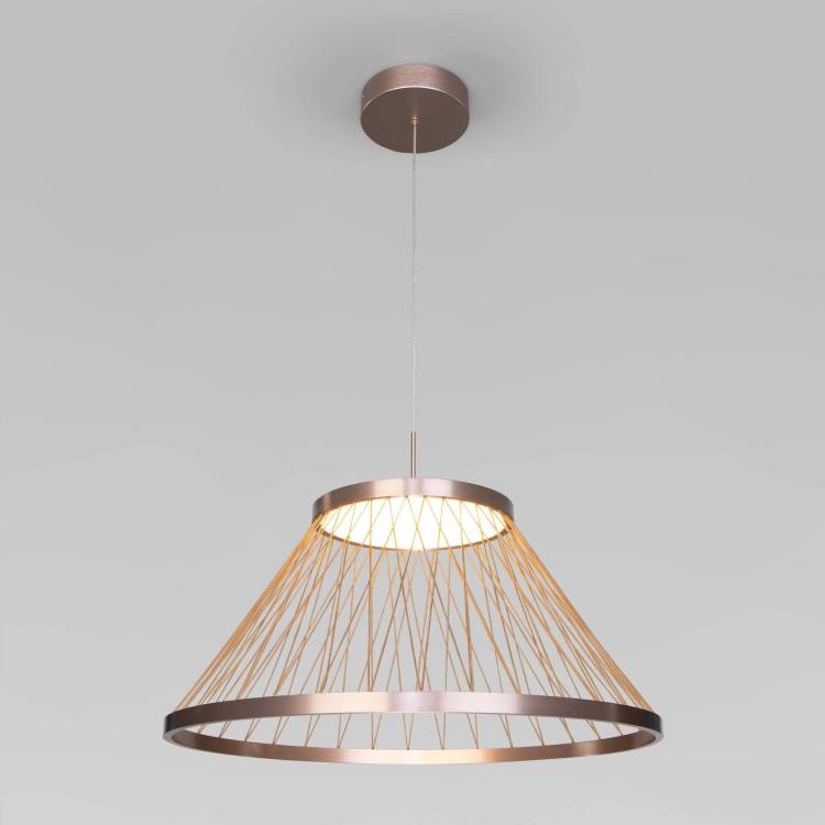 Подвесной светодиодный светильник Eurosvet Cesta 40017/1 LED коричневый