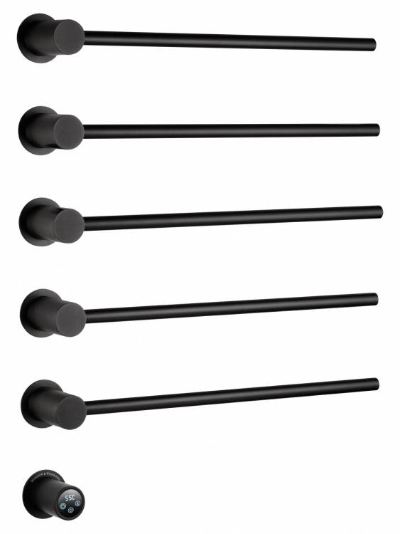 Полотенцесушитель электрический встраиваемый Wonzon & Woghand WW-AL315-MB черный матовый