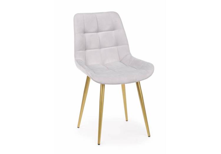 Стул на металлокаркасе Notta Челси 360 К 632455 Светло-серый (zd 960) / золотой