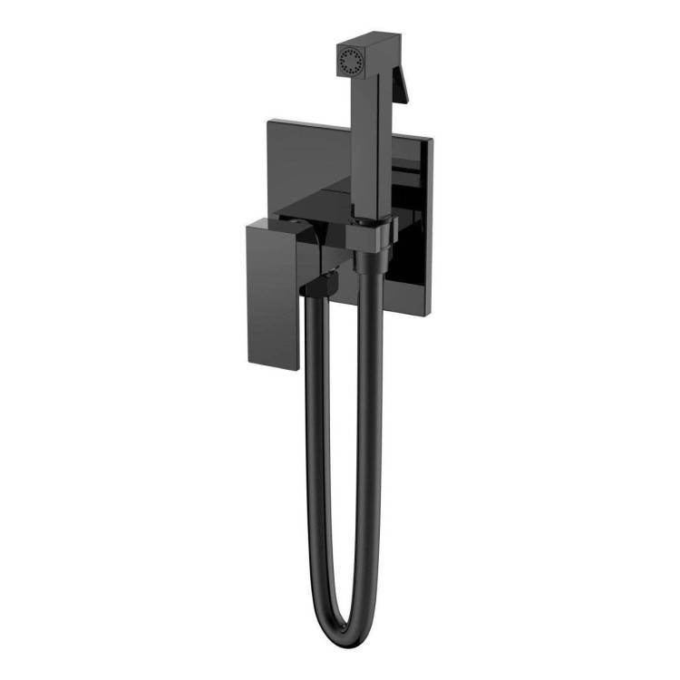 Гигиенический душ Boheme Qubic 477-SGM Shine, оружейная сталь, со смесителем