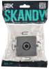 ТВ-розетка проходная IEK Skandy SK-A10-P-K03 серый фото 2