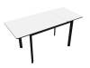 Стол Дик DikLine LK110 00-00075473 керамика mono white (белый матовый)/подстолье черное/опоры черные 110(155)x68x76 фото 4