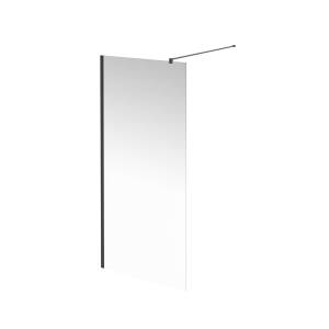 Душевая перегородка Kerama Marazzi Vetro (Ветро) VE.90.WI.BLK.M профиль черный матовый, стекло прозрачное, 90x195