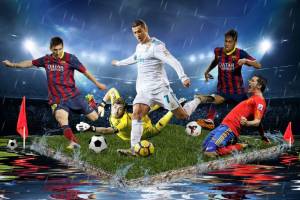 3D Фотообои Artegrafico «Футболисты» SP-036 песок