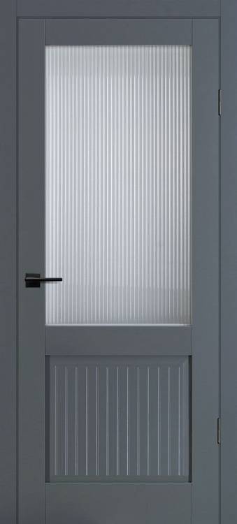 Межкомнатная дверь Profilo Porte PSC-57 полотно Графит, стекло Moru Optiwhite 900x2000