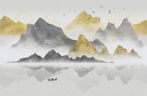 Фреска Ortograf Artline 34555 Gold and grey mountains Флора FLN