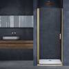 Душевая дверь в нишу Vincea Alpha VDP-3AL900CLG 900x1950, профиль брашированное золото, стекло прозрачное