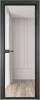 Межкомнатная дверь Profil Doors 1 AV цвет профиля Серая ночь, стекло безопасное 6 мм ромб белый 800x2000