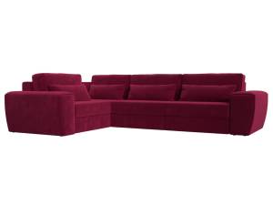 Диван угловой Лига Диванов Лига-008 Long 118737L бордовый, левый