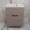Тумба с раковиной Style Line Матис 60 напольная, тауп темный, раковина жасмин, 82x60x45