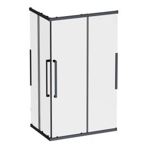Душевой уголок AM.PM Func W84G-403-12080-BТ Square Slide 120х80, черный, прозрачное