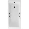 Чугунная ванна Delice Parallel DLR220504RB 160x70, белая, с черными матовыми ручками, без ножек фото 8