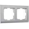 Рамка 2-постовая Werkel Stark W0021806 серебряный