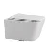 Комплект Abber Rechteck AC1201-AC0105-AC0121MCH унитаз подвесной, безободковый, сиденье микролифт, белый, кнопка хром матовый фото 5