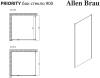 Боковая стенка Allen Brau Priority 3.31043.00 профиль хром, 900x2000 фото 2