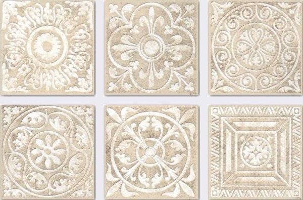 Декоративная вставка Kerama Marazzi Сонет A1294/SG1550 беж 4.7x4.7x8