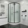 Душевой уголок Niagara Eco NG-003-14MT профиль черный, стекло матовое, 80х80х195 фото 3