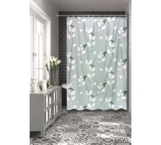 Штора для ванной Bath Plus Martlet ch15004 180x200, желтый, серый, белый