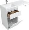 Тумба с раковиной Aquanet Токио 58 1 ящик, с бельевой корзиной фото 8
