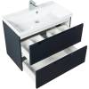 Тумба под раковину Belbagno Vittoria VITTORIA-800-2C-SO-GO-P 80x45x57 Grigio Opaco подвесная с двумя выкатными ящиками фото 6