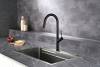 Смеситель для кухни AQUAme Cucina AQM9905MB с выдвижным изливом, черный матовый фото 2