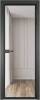 Межкомнатная дверь Profil Doors 1 AV цвет профиля Серая ночь, стекло безопасное 6 мм прозрачное 700x2000