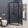Душевой уголок Cerutti Spa ZP91B 90x90, профиль черный фото 3