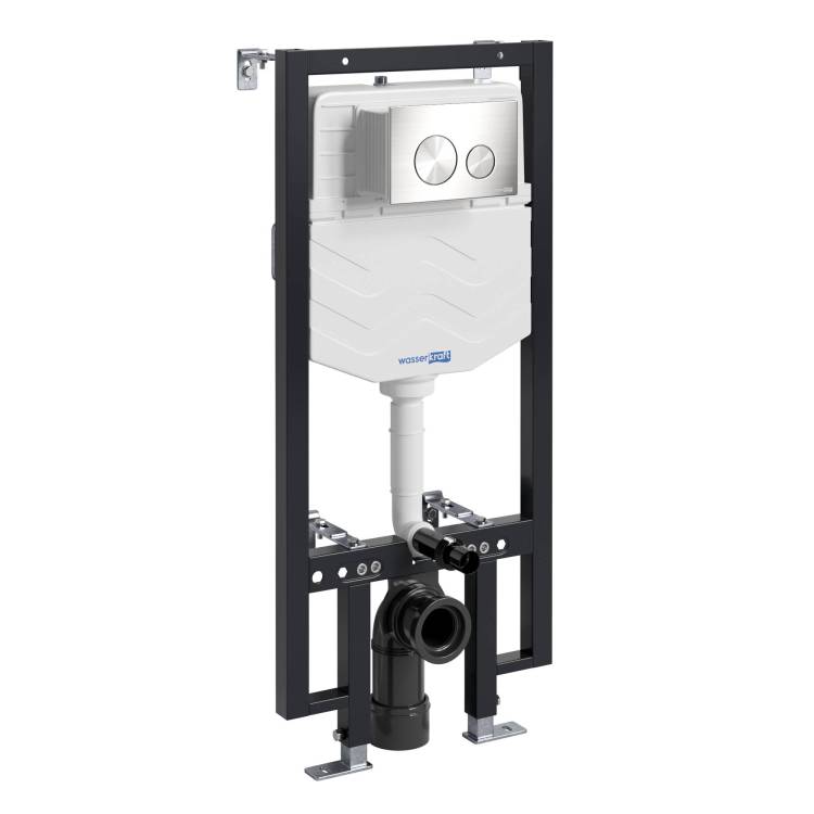Система инсталляции для унитазов Wasserkraft Vils 56TLT.010.ME.BN02 клавиша никель