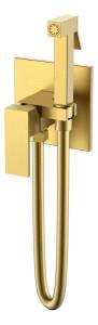 Гигиенический душ со смесителем Boheme Qubic 477-MG, Matt Gold