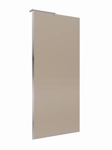 Душевая перегородка BelBagno UNO-L-1-TB-90-BR-Cr профиль хром, стекло тонированное, 90x200