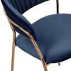 Стул Bradex Home Turin FR 0557, синий с золотыми ножками фото 5
