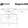 Раковина Paola Elegante 800 встраиваемая фото 6