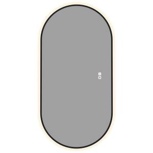 Зеркало Aquanet Контур 00367657 LED подсветка, подогрев, черное, 60x120