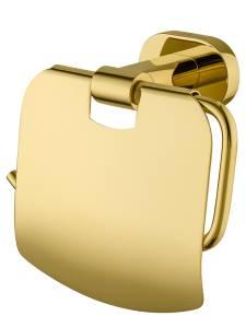 Держатель для туалетной бумаги Wonzon & Woghand WW-8426-LG с крышкой, глянцевое золото