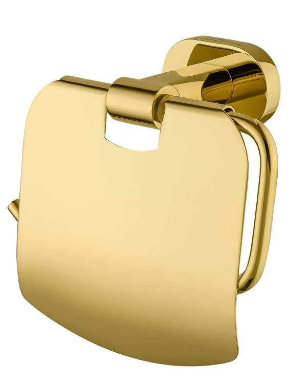 Держатель для туалетной бумаги Wonzon & Woghand WW-8426-LG с крышкой, глянцевое золото