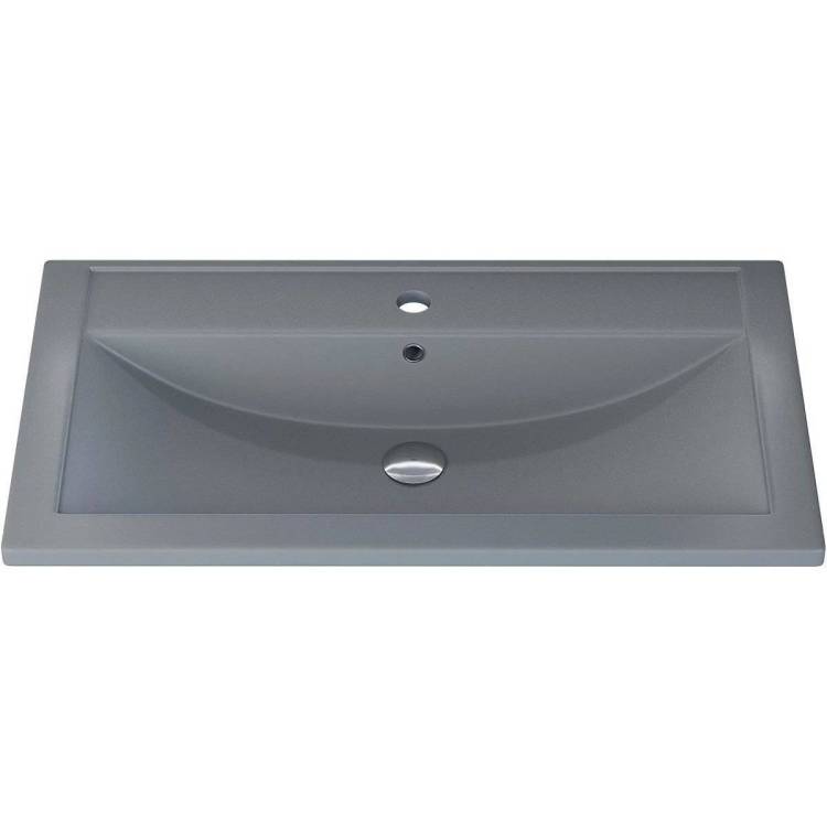 Раковина Uperwood Foster Quartz 291030037 80 см, бетон, серая матовая