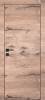 Межкомнатная дверь Profilo Porte экошпон PX-1, глухая, дуб пацифик, AL кромка черная 400x2000