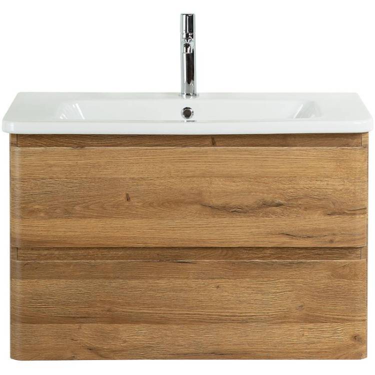 Тумба под раковину Belbagno Albano-Cer ALBANO-CER-800-2C-SO-RR 77x44x50 Rovere Rustico подвесная с двумя выкатными ящиками