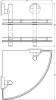 Полка FBS Luxia LUX 072 угловая 2-ярусная фото 2