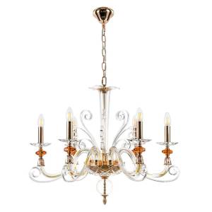 Люстра Crystal Lux Catarina Sp6 V2 Gold/Transparent-Cognac