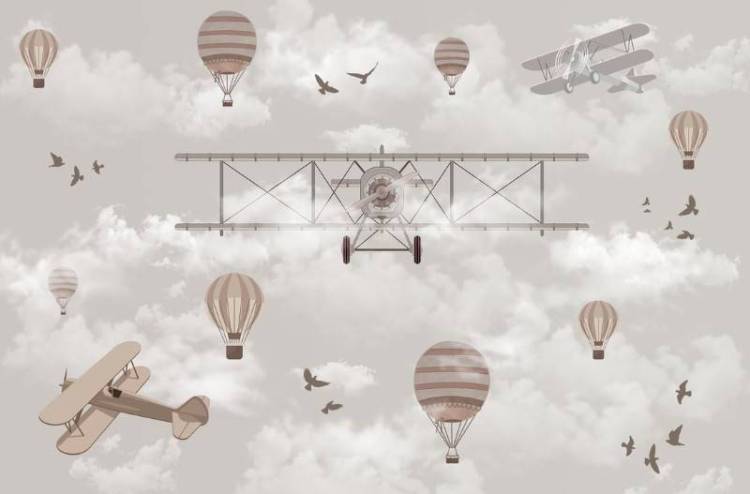 3D Фотообои Artegrafico «Облачное пике» KID-162 акварель