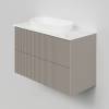 Тумба с раковиной La Fenice Terra Twin Cappuccino NFNC-01-TER-C-100-2-3-M-GG бежевая матовая, 100 см