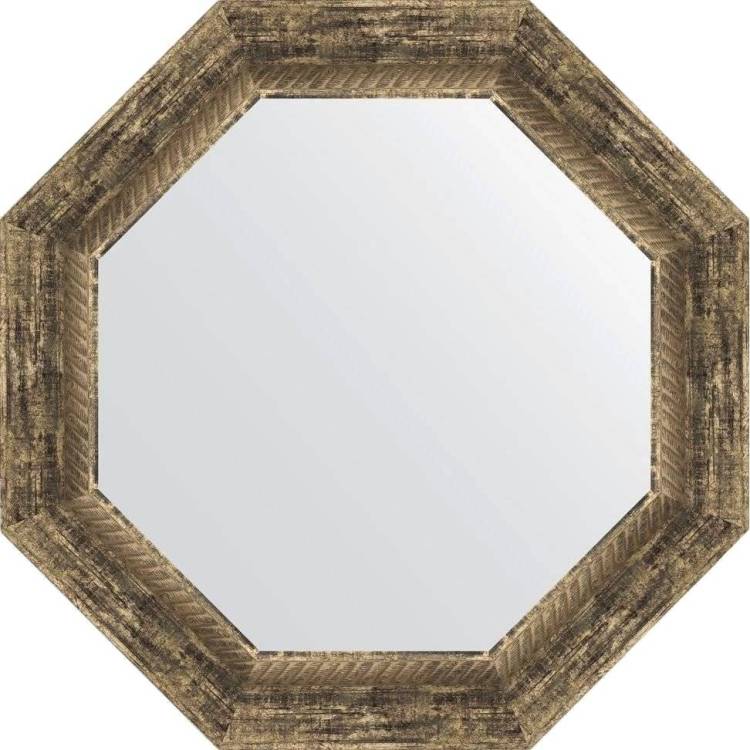 Зеркало Evoform Octagon BY 3664 53x53 см, старое дерево с плетением