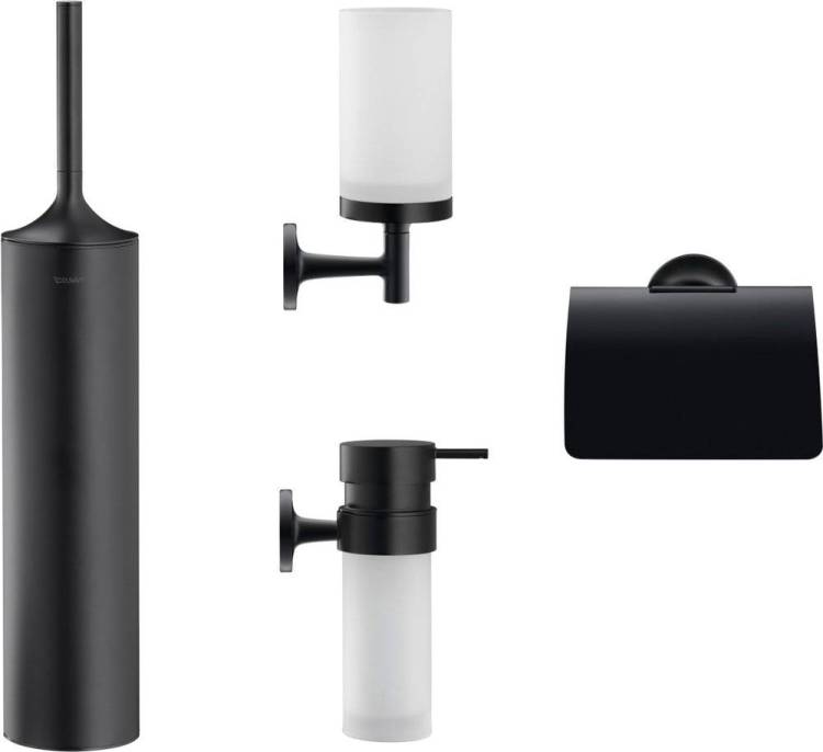 Набор Duravit Starck T Стакан 0099314600 + Дозатор 0099354600 + Держатель туалетной бумаги 0099404600 + Ершик 0099464600