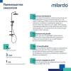 Душевая стойка Milardo Ideal Spa ILSBLTHM06 черный матовый фото 7