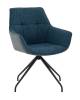 Кресло Stool Group Кимберли AV 344 W797/K12-K20PM-9005 синий, рогожка, замша, вращающееся