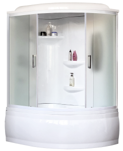 Душевая кабина Royal Bath ALP RB150ALP-C-L/b/g профиль белый, стекло матовое, 150x100x225