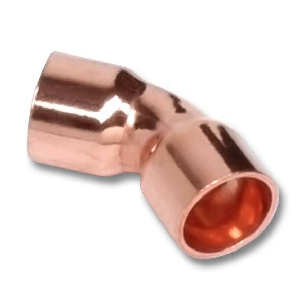 Отвод Sanha 5041, 45 гр. ВП-ВП, медь, 54